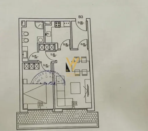 Tirane, shitet apartament 1+1+Ballkon Kati 3, 78 m² 193.600 € (LIQENI I THATE)