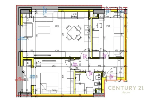 Tirane, shes apartament 2+1 , 90 m² 121.500 € (Astiri)