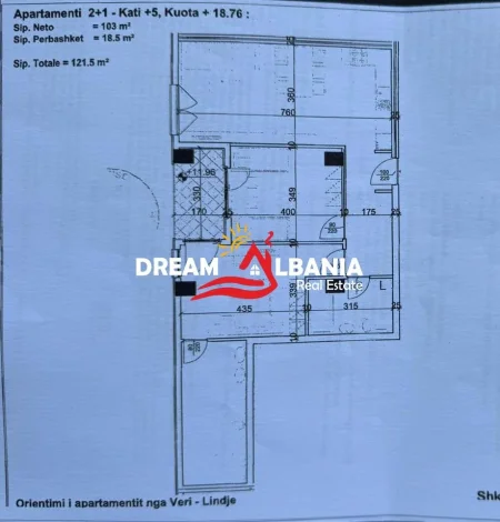 Tirane, shitet apartament 2+1+Ballkon Kati 5, 121 m² 169.100 € (Ne AURA Complex ne zonen e Laprakes)