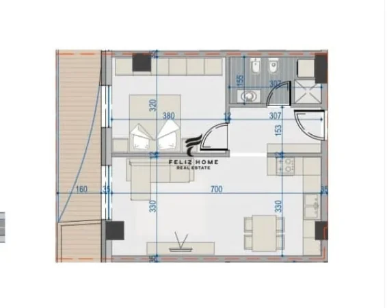 Tirane, shitet apartament 1+1 Kati 5, 74 m² 173.000 € (MINE PEZA)
