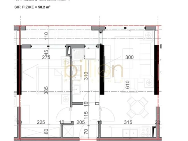 Lezhe Shengjin, shitet apartament 1+1+Ballkon Kati 3, 58 m² (Kune, Shëngjin, Albania)