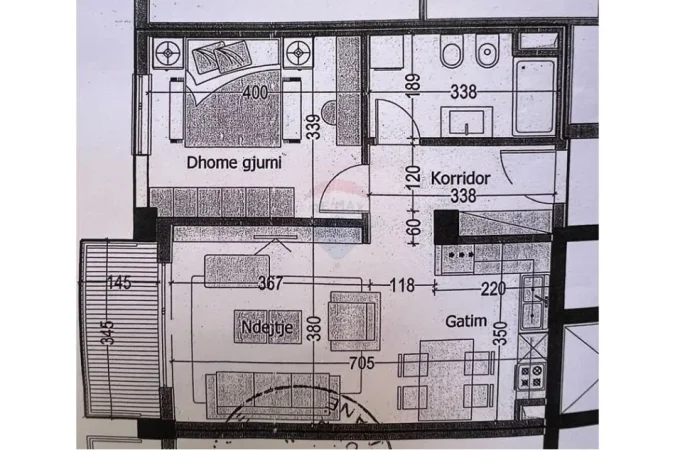 Tirane, shitet apartament 1+1+Ballkon Kati 2, 71 m² 122.000 € (ish fusha e aviacionit)