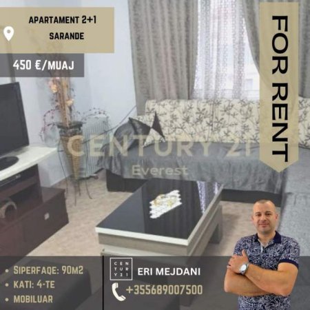 Sarande, jepet me qera apartament 2+1+BLK Kati 4, 90 m² 450 Euro (Rruga ''Mitat Hoxha'')