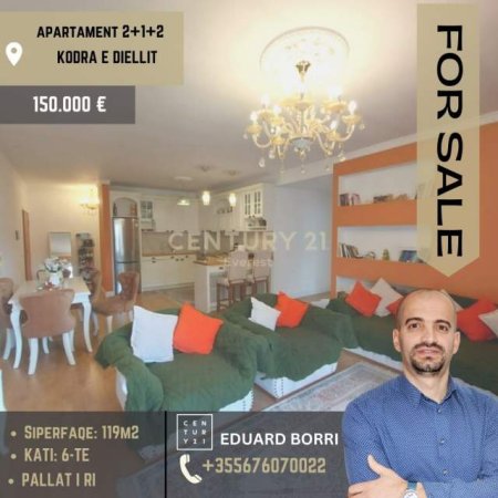 Tirane, shitet apartament 2+1+BLK Kati 6, 119 m² 150.000 Euro (Kodra e Diellit)