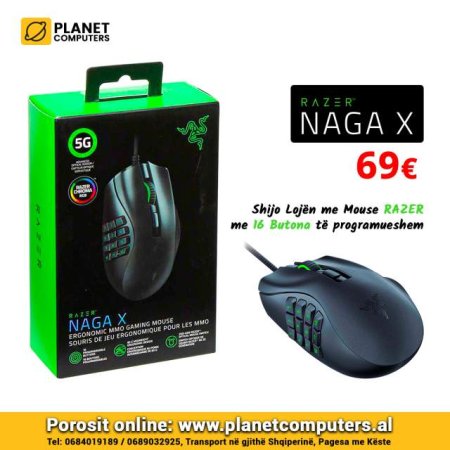 Tirane, shes Mouse Mouse RAZER Naga X, Mouse me 16 butona 69 Euro