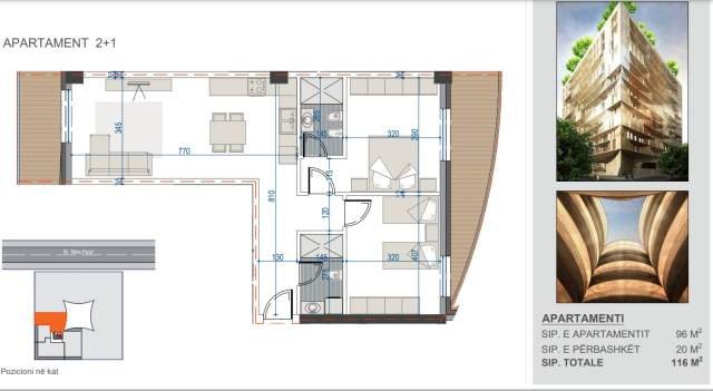 Shesim Apartament 2+1+2 te Mine Peza Residence! 116 m2, 185.600 Euro