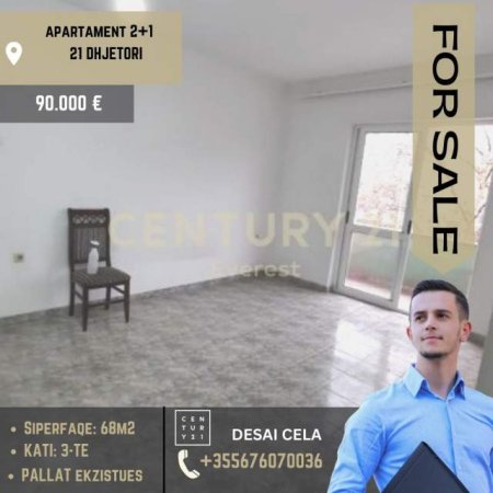 Tirane, shitet apartament 2+1 Kati 3, 68 m² 90.000 Euro (21 Dhjetori)
