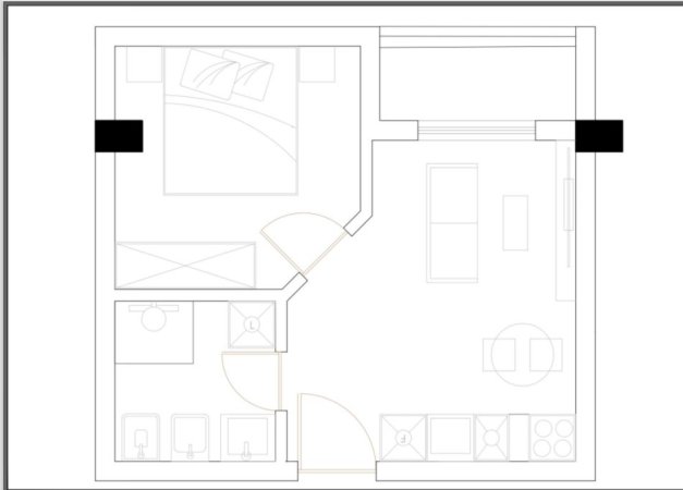 Golem, shitet apartament 1+1+Ballkon Kati 2, 40 m² 45.000 € (Golem)