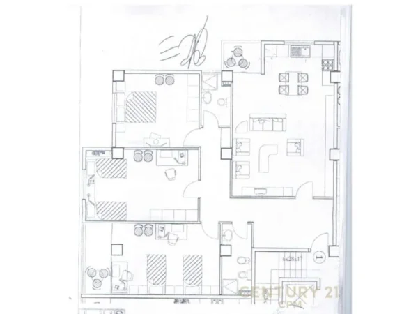 Tirane, shes apartament 3+1+Aneks+Ballkon Kati 5, 145 m² 300.000 € (Komuna e Parisit)