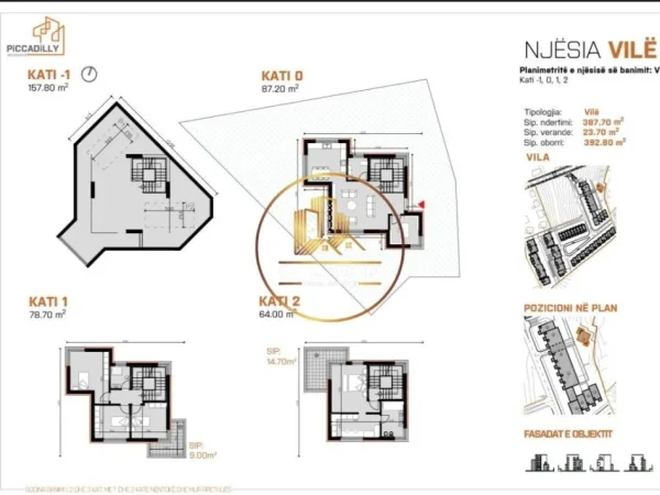 Vilë në Shitje tek Piccadilly Residence,Lundër!