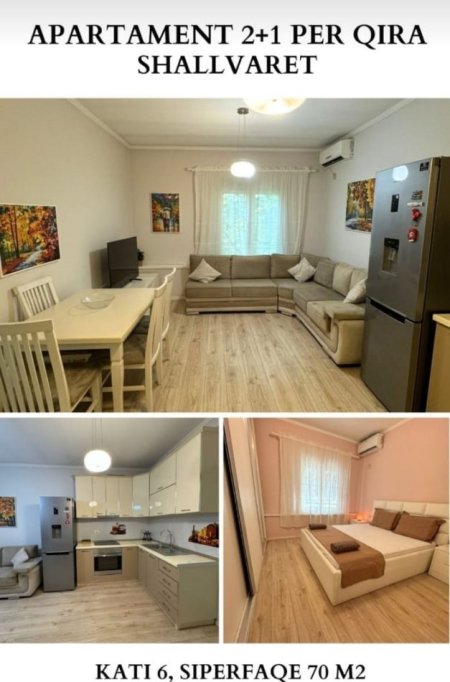 Tirane, jepet me qera apartament 2+1+Aneks Kati 6, 70 m² 650 € (shallvaret)
