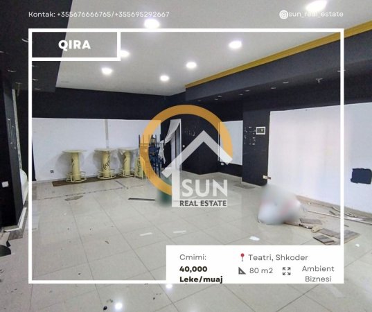 Shkoder, jepet me qera ambjent biznesi Kati 0, 80 m² (SHESHI DEMOKRACIA)