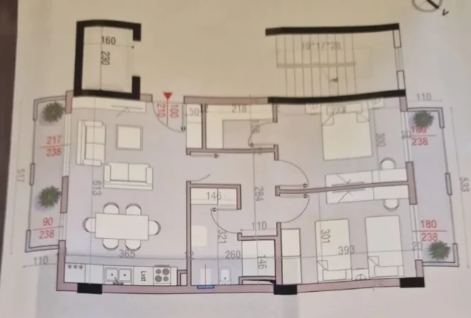 Tirane, shitet apartament 2+1 Kati 3, 92 m² 138.000 € (Sauk)