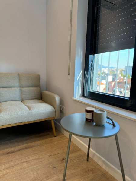 Tirane, jepet me qera apartament 1+1+Ballkon Kati 6, 60 m² 650 € (Stacioni i Trenit, Rruga Karl Gega)