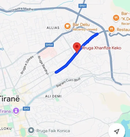 Tirane, shitet apartament 1+1+Ballkon Kati 4, 54 m² 90.000 € (Ne zonen e Porcelanit, prane Universitetit Europian)