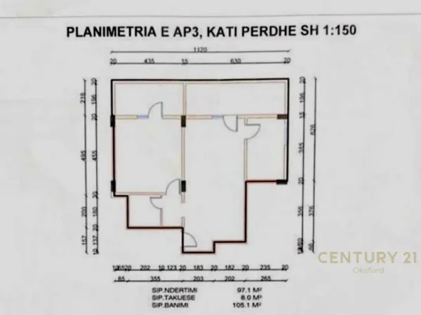 Tirane, shes apartament 2+1 , 165 m² 159.000 € (Kodra e Diellit)