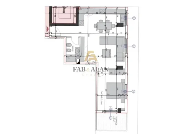 Tirane, shitet apartament 1+1 Kati 4, 71 m² 114.650 € (Ali Dem)