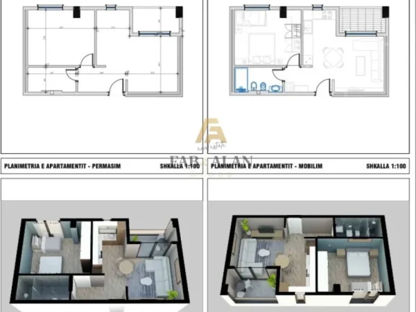 Golem, shitet apartament 1+1 Kati 0, 65 m² 104.640 € (Golem)