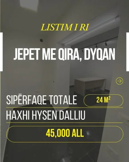 Shqiperi, jepet me qera Kati 0, 24 m² 450 € (prane stacionit te trenit)