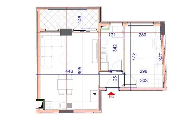 Tirane, shitet apartament 1+1+Ballkon Kati 1, 74 m²  145.616 € (Ne Afersi te Stacionit Trenit, prane SPAK)