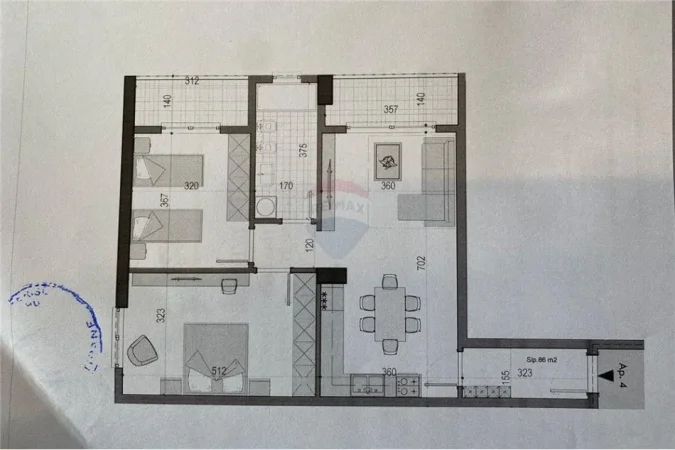 Tirane, shitet apartament 2+1 Kati 8, 97 m² 75.000 € (SHESIM APARTAMENT 2+1 NE KAMEZ!)