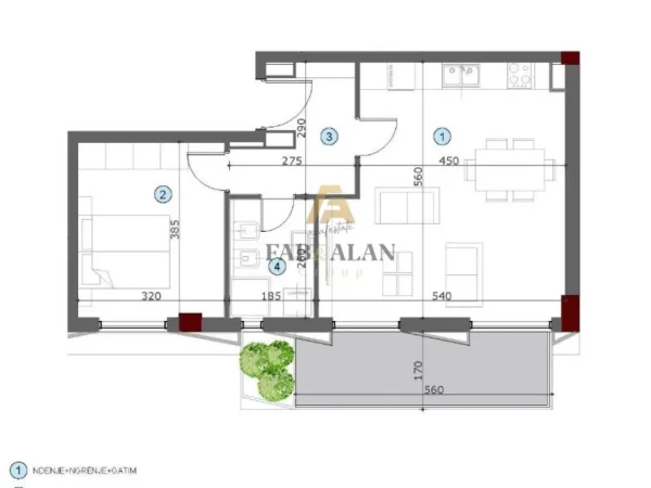Tirane, shitet apartament 1+1 Kati 6, 79 m² 161.500 € (Bulevardi i Ri)