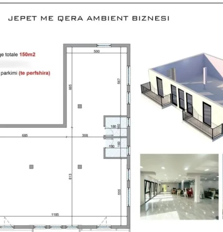 Tirane, jap me qera ambjent biznesi , 1.244 m² 8.700 € (Astiri)
