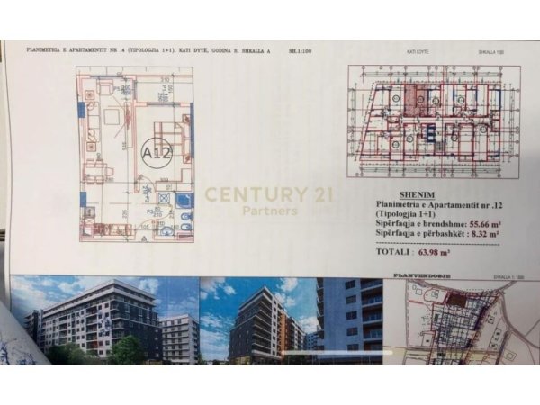 Tirane, shitet apartament 1+1 Kati 2, 64 m² 65.900 € (Paskuqan)
