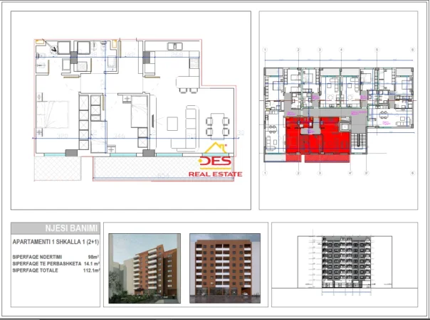 Vlore, shitet apartament 2+1+Ballkon , 112 m² 168.150 € (Rruga Pelivan Leskaj)