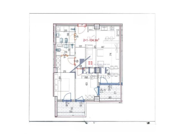 Tirane, shitet apartament 2+1+Ballkon Kati 4, 124 m² 210.970 € (Don Bosko)