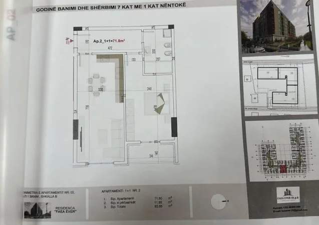 Tirane, shitet apartament 1+1+Ballkon Kati 1, 83 m² 100.260 € (Faea Paskuqan)