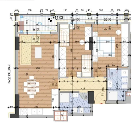 Tirane, shes apartament 2+1+Ballkon Kati 3, 107 m² 183.000 € (Laprake)