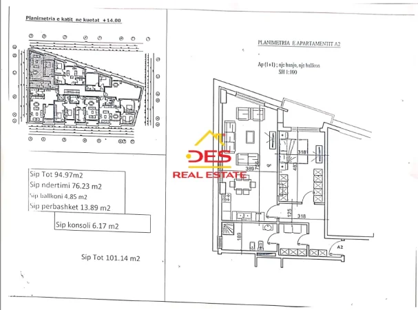 Vlore, shitet apartament 1+1+Ballkon Kati 2, 101 m² (Rruga Ismail Qemali)