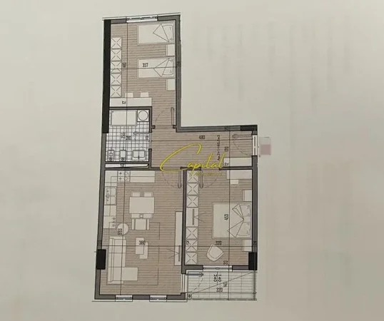 Tirane, shitet apartament 2+1 Kati 2, 80 m² 94.000 € (UNIVERS CITY)