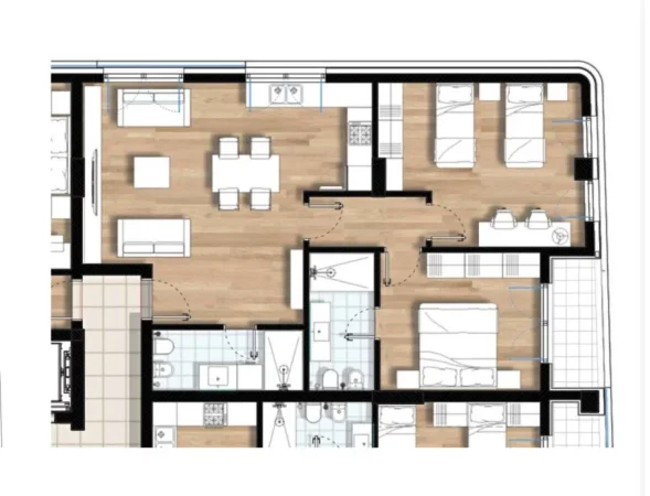 Tirane, shitet apartament 2+1 Kati 8, 102 m² 163.000 € (Don Bosko)