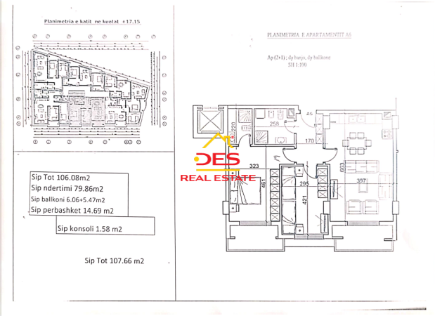 Vlore, shitet apartament 2+1+Ballkon Kati 5, 107 m² (Rruga Ismail Qemali)