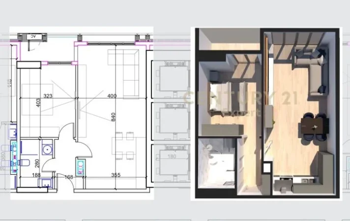Tirane, shes apartament 1+1 , 87 m² 227.240 € (Rruga e Kosovarëve)