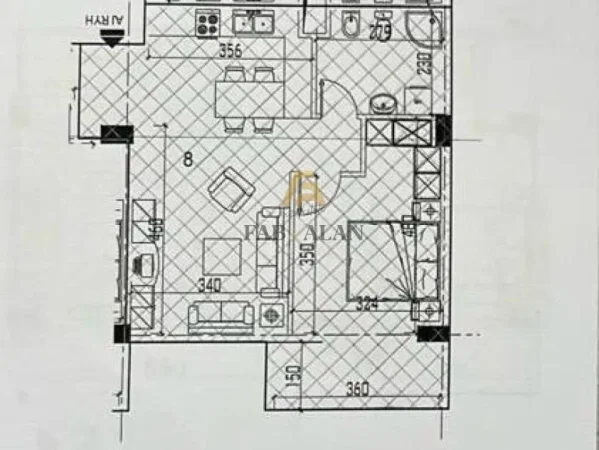Tirane, shitet apartament 1+1 Kati 5, 69 m² 72.500 € (Fresk, te Kompleksi Tom Doshit)