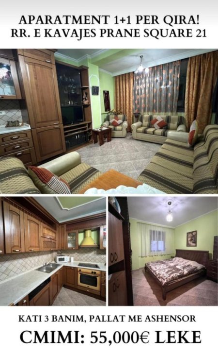 Tirane, jepet me qera apartament 1+1+Aneks+Ballkon Kati 4, 50 m² 550 € (rruga e kavajes)