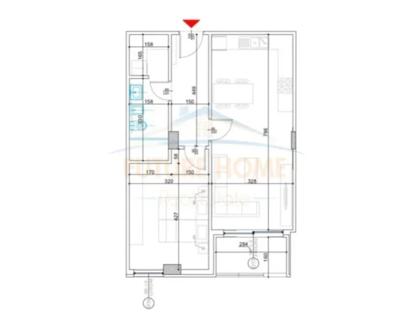 Tirane, shitet apartament 1+1+Ballkon Kati 3, 77 m² 147.000 € (Liqeni i thate)