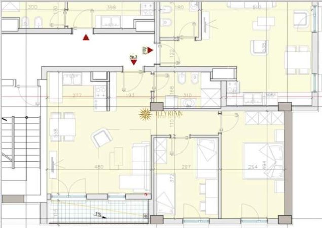 Tirane, shitet apartament 2+1+BLK Kati 8, 90 m² 68.000 Euro (Univers City)