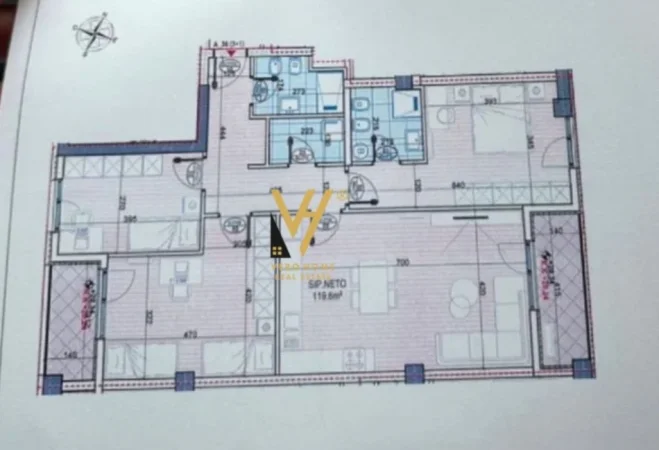 Tirane, shitet apartament 3+1+Ballkon Kati 6, 135 m² 230.000 € (BULEVARDI I RI)