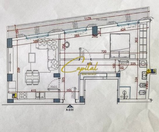 Tirane, jepet me qera apartament 1+1 Kati 5, 50 m² 70.000 € (PASKUQAN)