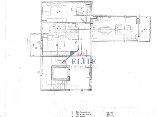 Tirane, shitet apartament 2+1+Ballkon Kati 3, 121 m² 88.038 € (Kamez)
