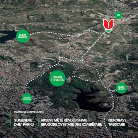 Tirane, shes apartament 1+1+verande Kati 1, 78 m² 180.000 € (Rezidenca Tulipan, Mjull Bathore)