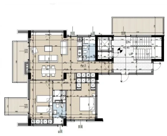 Tirane, shitet apartament 2+1+Ballkon Kati 2, 145 m² 273.752 € (Mjull-Bathore)