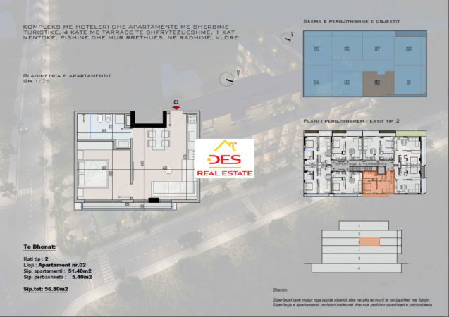 Radhime - Orikum, shitet apartament 1+1+Ballkon , (Radhimë, Vlorë)