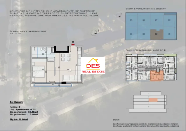 Radhime - Orikum, shitet apartament 1+1+Ballkon , (Radhimë, Vlorë)