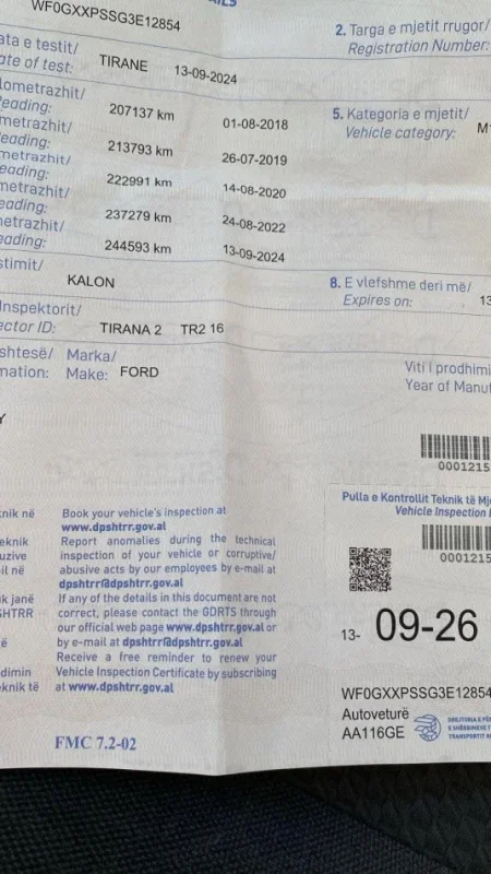 Tirane, shitet makine FORD GALAXY TDI Nafte, gri metalizato manuale Kondicioner 245.000 km 3.700 €