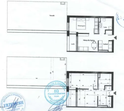 Tirane, shes apartament 1+1+Ballkon Kati 4, 114 m² (Rezidenca 5D, Rruga Siri Kodra)